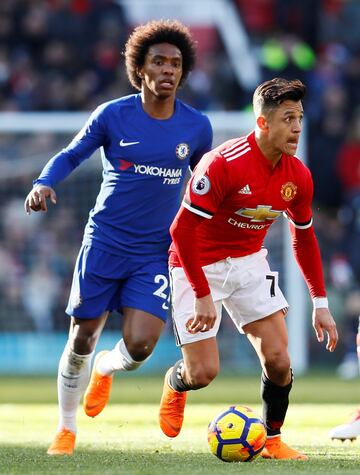 Así fue el partido de Alexis en el United-Chelsea