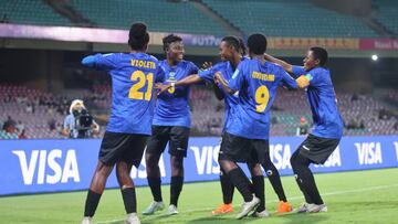 Jugadoras de Tanzania en un partido del Mundial Femenino Sub 17.