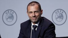 Soccer Football - UEFA Congress - Beurs van Berlage Conference Centre, Amsterdam, Netherlands - March 3, 2020   UEFA President Aleksander Ceferin during a press conference   REUTERS/Yves Herman