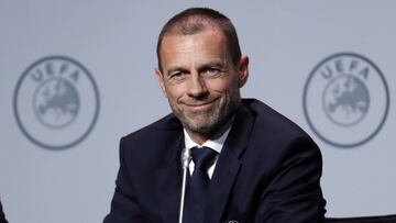 Soccer Football - UEFA Congress - Beurs van Berlage Conference Centre, Amsterdam, Netherlands - March 3, 2020 UEFA President Aleksander Ceferin during a press conference REUTERS/Yves Herman