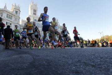 39 edición de la maratón de Madrid. Hoy las calles de Madrid han congregado 33.000 corrredores en las tres carrereas (10 km, medio maratón y maratón)