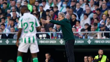 Pellegrini, durante el partido.