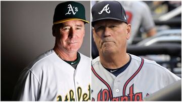 Bob Melvin y Brian Snitker. 