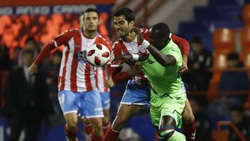Dwamena jugó de titular en la ida de copa frente al Lugo.