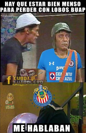 Los memes acaban con Cruz Azul tras su derrota ante Lobos BUAP