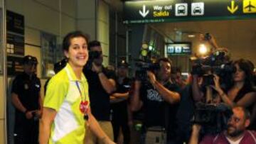 La onubense lloró al pisar el Aeropuerto de Barajas.