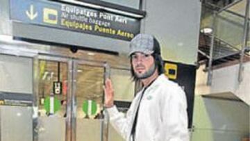 <b>ADIÓS. </b>Sergio Sánchez, antes de coger el avión hacia Madrid.