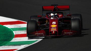 SCARPERIA, ITALY - SEPTEMBER 12: Sebastian Vettel of Germany driving the (5) Scuderia Ferrari SF1000 on track during qualifying for the F1 Grand Prix of Tuscany at Mugello Circuit on September 12, 2020 in Scarperia, Italy. (Photo by Bryn Lennon/Getty Imag