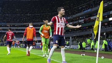 Alan Mozo of Guadalajara during the game America vs Guadalajara, corresponding to second leg match of Semifinals of the Torneo Clausura 2023 of the Liga BBVA MX, at Azteca Stadium, on May 21, 2023.
<br><br>
Alan Mozo de Guadalajara durante el partido America vs Guadalajara, Correspondiente al partido de Vuelta de Semifinales del Torneo Clausura 2023 de la Liga BBVA MX, en el Estadio Azteca, el 21 de Mayo de 2023.