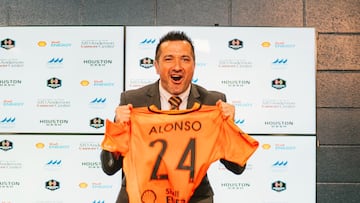 Fran Alonso, durante su presentación con Houston Dash.