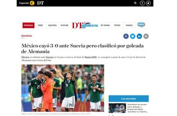 México 0-3 Suecia: así reportaron medios internacionales