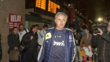 El técnico madridista ayer, en Vigo.