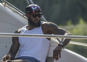 LeBron James relaxing on holiday in Italy