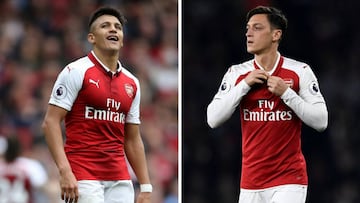 Alexis S&aacute;nchez y Mesut &Ouml;zil.