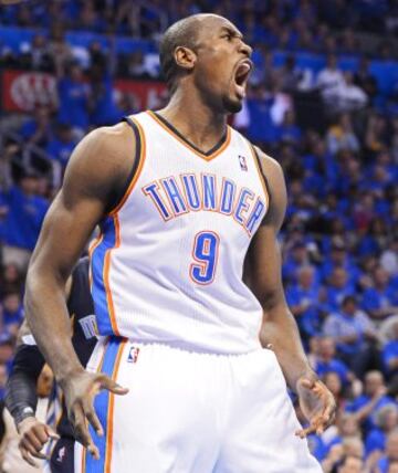 Gesto de rabio de Serge Ibaka, uno de los mejores de los Thunder.