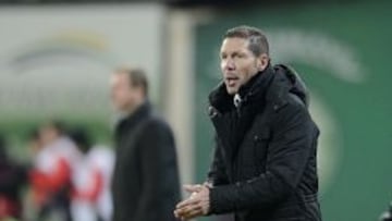 Simeone, durante el partido ante el Viktoria Plzen.