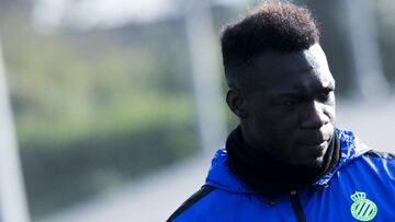 El jugador del Espanyol, Felipe Caicedo, durante un entrenamiento.