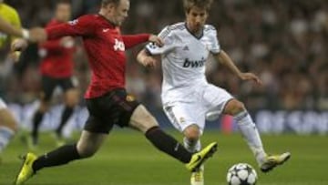 Coentrao, en el duelo Real Madrid-United de la pasada Champions.