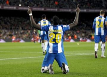 Caicedo celebra el 0-1.