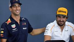 Ricciardo y Alonso en 2018.