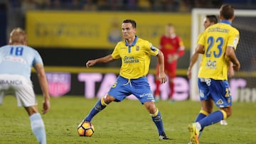 Roque Mesa, en un partido de Las Palmas