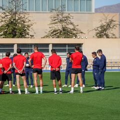 Luis Suárez, único delantero del Almería, no se entrena