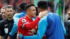 Así fue el reencuentro de Sánchez con el Arsenal