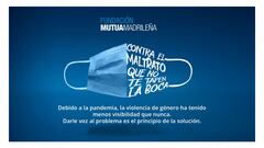 Cartel promocional de la Fundaci&oacute;n Mutua Madrile&ntilde;a contra la violencia de g&eacute;nero.