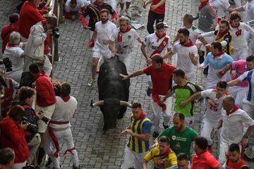 Hoy 8 de julio de 2022 se ha celebrado el segundo día de los encierros de los Sanfermines. Por las calles de Pamplona ha corrido los toros de la ganadería Fuente Ymbro.