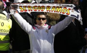 Ambientazo en el Bernabéu.