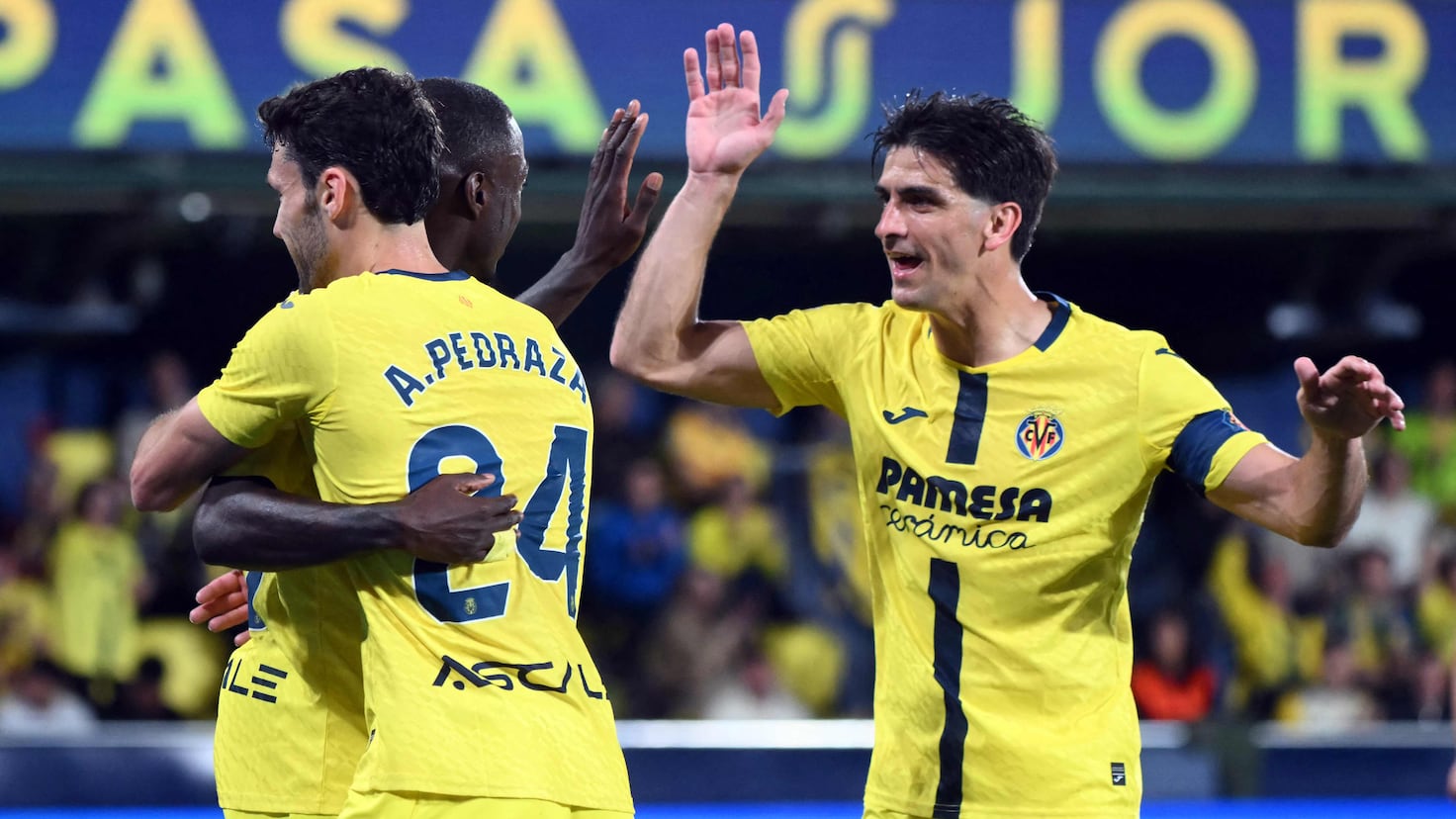 Jugadores del Villarreal celebrando