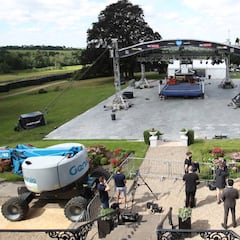 Veladas de boxeo en el jardín de una mansión