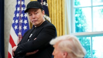 El presidente de Estados Unidos, Donald Trump, y Elon Musk en una conferencia de prensa en la Oficina Oval de la Casa Blanca en Washington, D.C.