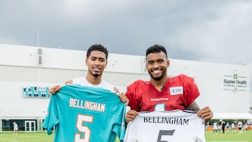 El mediapunta del Real Madrid visitó a los Miami Dolphins y se cruzó con algunos de los jugadores más importantes de la franquicia de NFL.