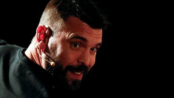 Marc Gasol en un momento de la rueda de prensa donde anunci¨® su retirada del baloncesto.