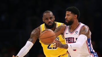LeBron James y Paul George -