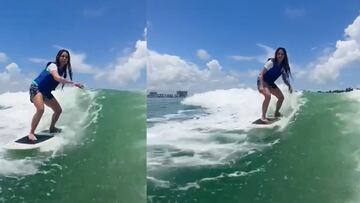 Colombian singer Shakira showed off her board skills on her social media accounts - in addition to the stage, the sea seems to be her favorite place.