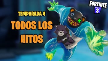 Todos los Hitos de Fortnite Temporada 4: lista completa