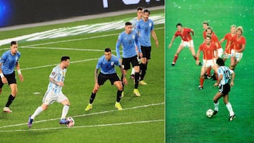La foto viral que compara a Messi y Maradona tiene truco