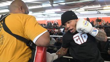 Gervonta Davis durante un entrenamiento.