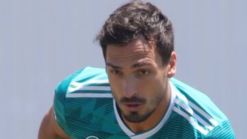 Mats Hummels, durante una sesión de entrenamiento con la selección germana.