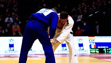 El judoca español Nikoloz Sherazadishvili, durante un combate.