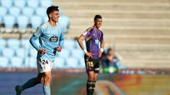 Gabri Veiga sonríe tras marcar su primer gol ante el Valladolid.