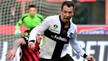 Cassano marcó dos goles al Milán este fin de semana.