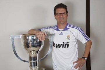 Capello back in his white look.