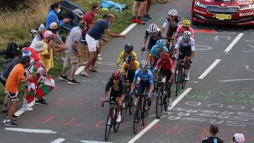 Grupo de favoritos en el Tour de Francia 2020.