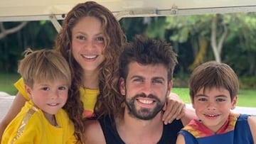 Imagen de Gerard Piqué, Shakira y sus hijos.
