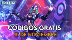 Free Fire | Códigos de hoy viernes 15 de noviembre de 2025: recompensas gratis
