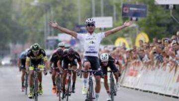 Foto Archivo: Gaviria comienza como líder tras ganar la crono por equipos en el Tour de San Luis.