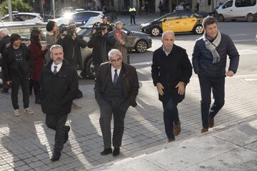 Representantes del Espanyol, Ariza, Jaume Martínez, Molinos y Solsona.
 